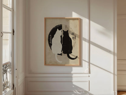Japanese Cats lovers Poster, Japanese cats art print, Cat Lovers Gift, Japanese VIntage Wall Art, Animal wall art ptint, Gift Idea for her