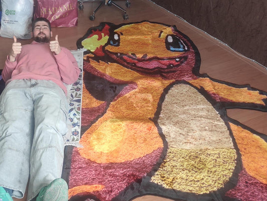 Charmander rug, Charizard rug, Blastoise rug, Snorlax rug, Balbasaur rug, Gengar rug, Pikachu rug, Squirtle rug, custom rug, cartridge rug