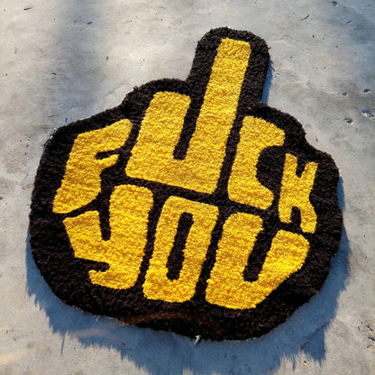 Fuck You Rug,Tufted Rug,Cool Rugs,Unique Rugs,Fun Rug,Handmade Rug,Custom Rug,Area Rug,Home Decor,Gift for Her,Funny Rug,Personalized Rug