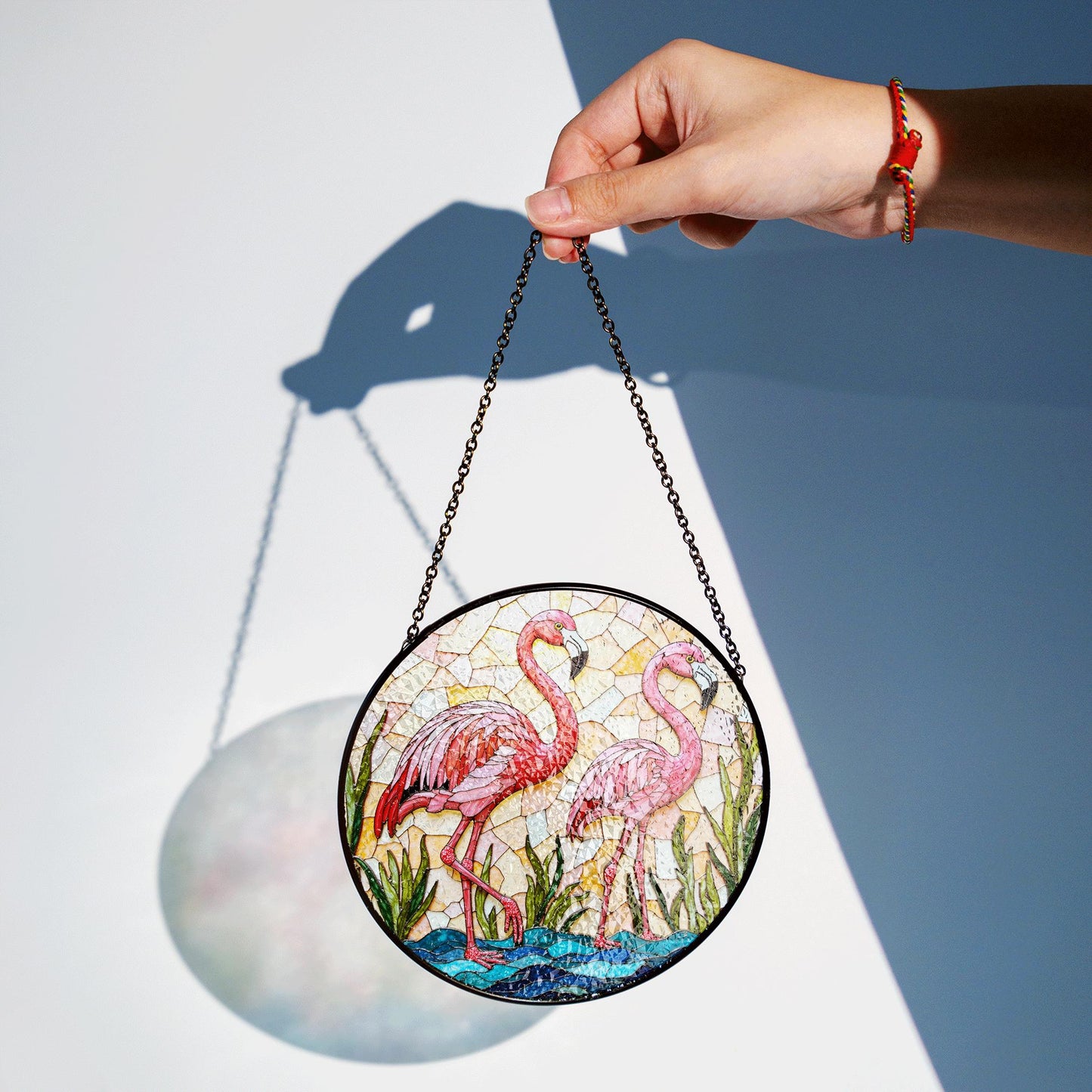 Flamingo Stained Glass Suncatcher Window Decoration Art Gift for Her