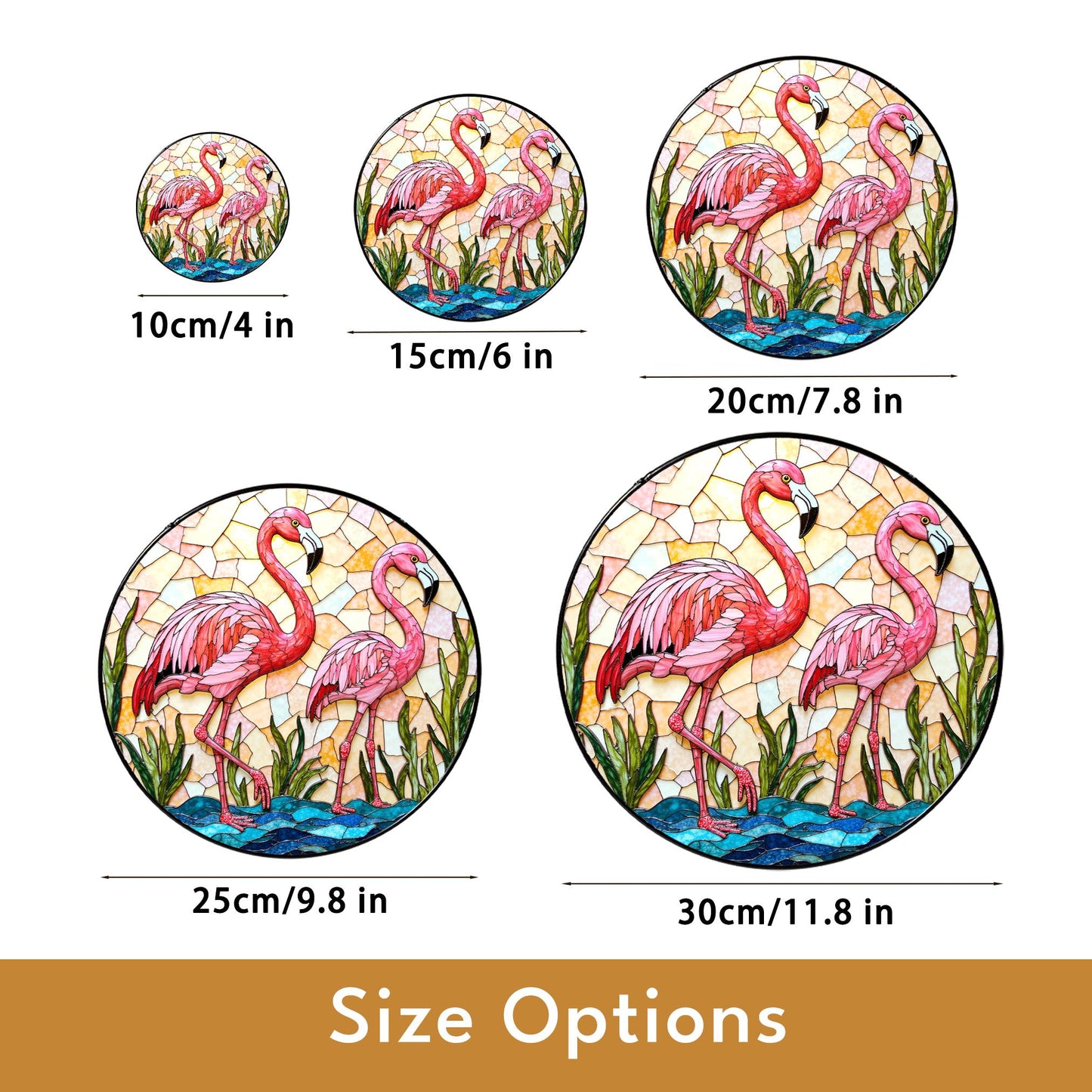 Flamingo Stained Glass Suncatcher Window Decoration Art Gift for Her