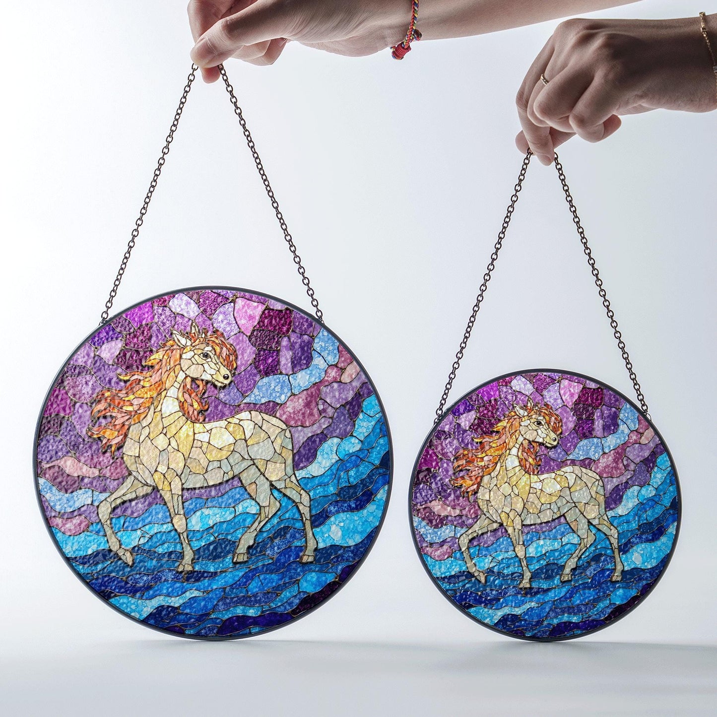 Stained Glass Unicorn Suncatcher Rainbow Decor Gift for Unicorn Lovers