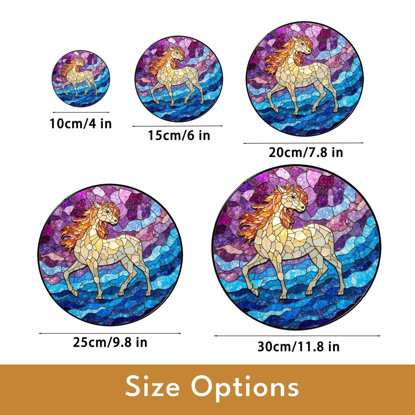 Stained Glass Unicorn Suncatcher Rainbow Decor Gift for Unicorn Lovers