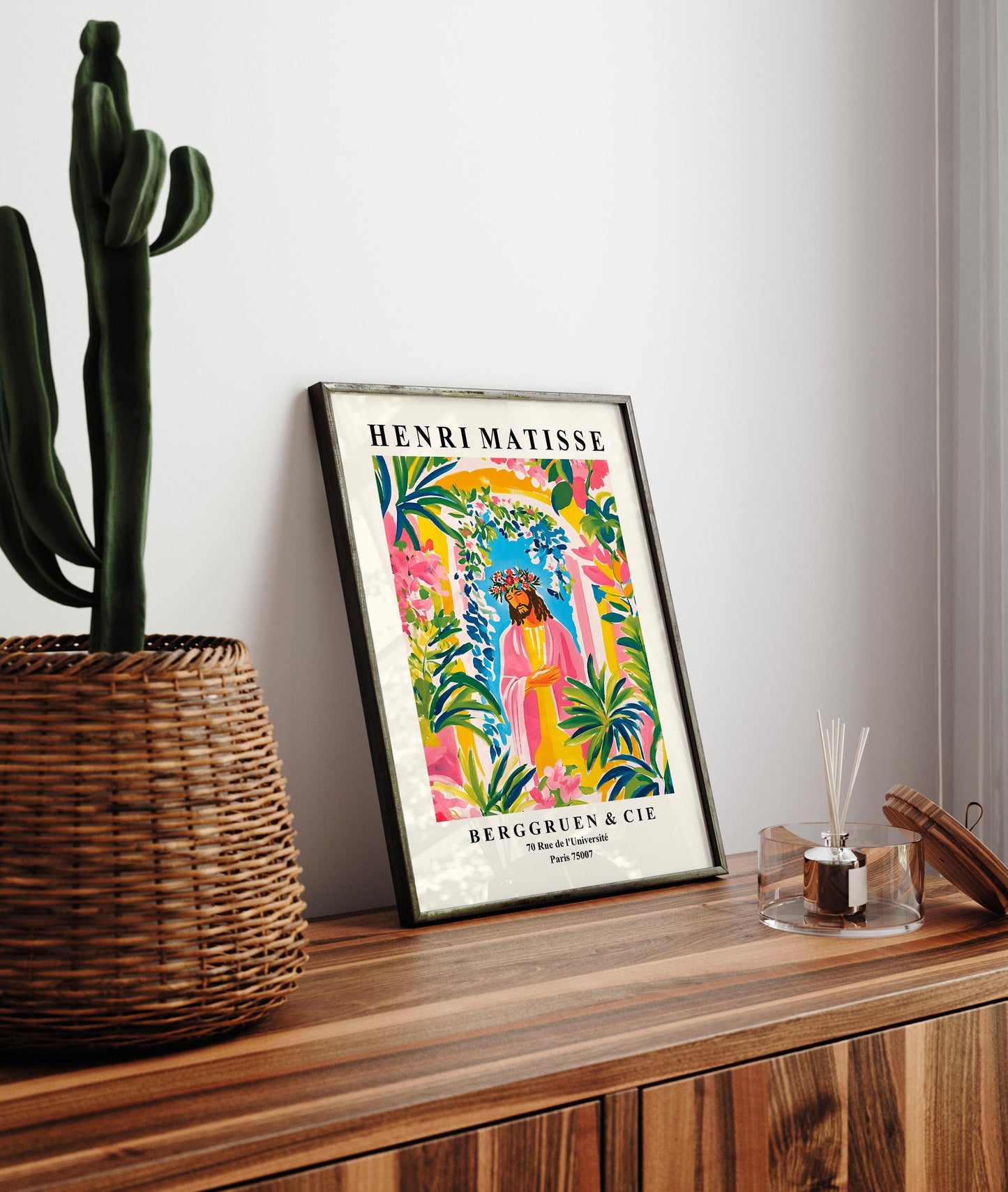 Christian art print, Jesus Christ wall art, Aesthetic religious poster, Henri Matisse print, Mid century modern art
