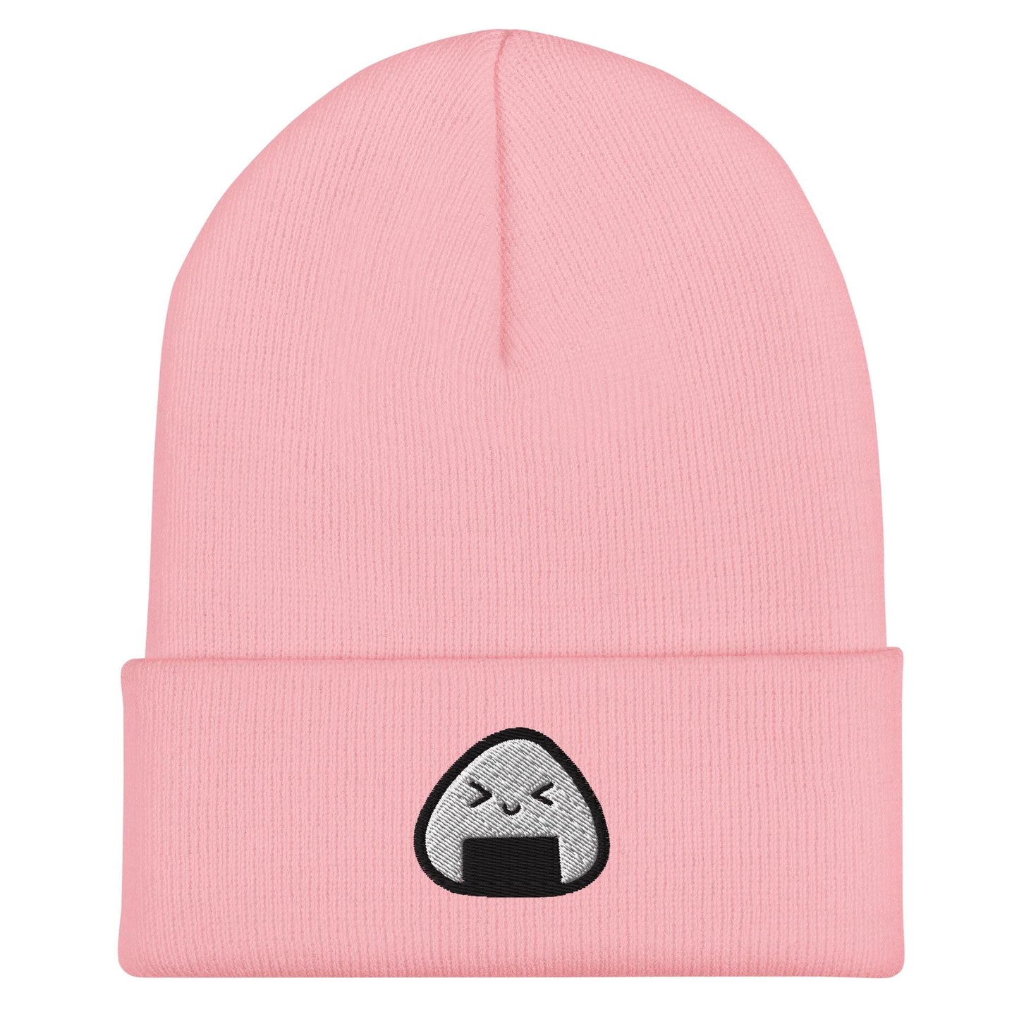 Onigiri Beanie, Handmade Cuffed Knit Unisex Slouchy Adult Winter Hat Cap Gift, Kawaii