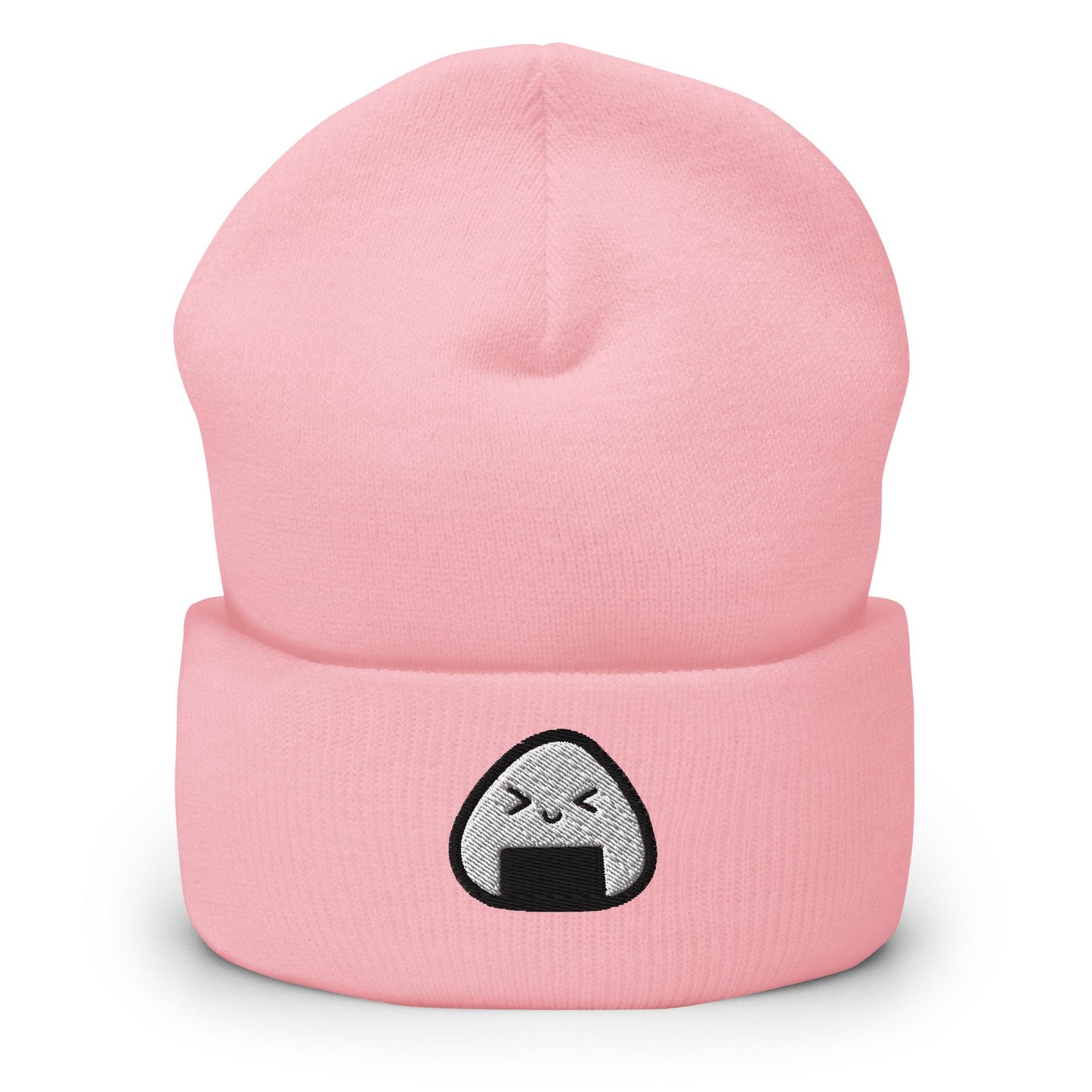 Onigiri Beanie, Handmade Cuffed Knit Unisex Slouchy Adult Winter Hat Cap Gift, Kawaii