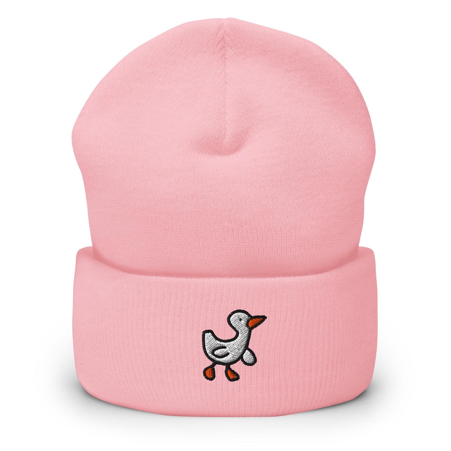 Duck Beanie, Handmade Cuffed Knit Unisex Slouchy Adult Winter Hat Cap Gift, Kawaii