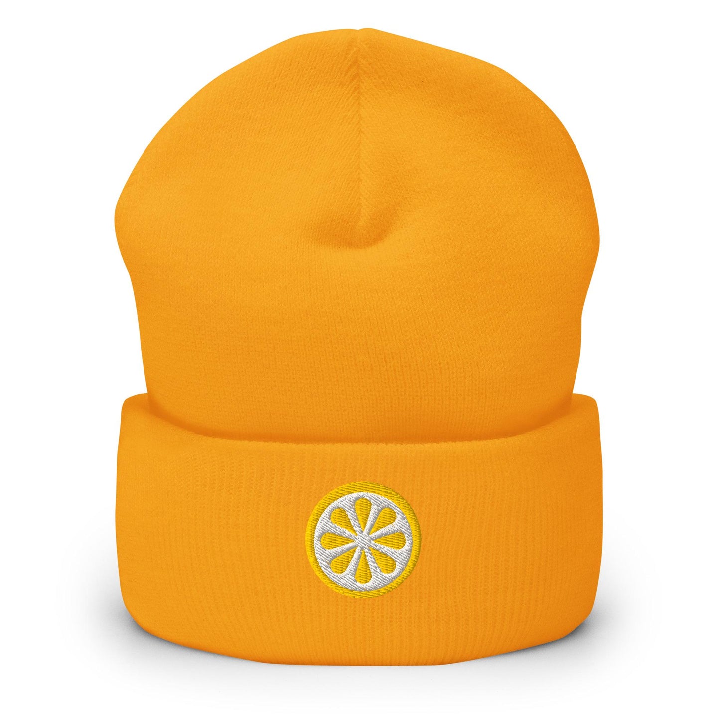 Lemon Beanie, Handmade Cuffed Knit Unisex Slouchy Adult Winter Hat Cap Gift, Kawaii