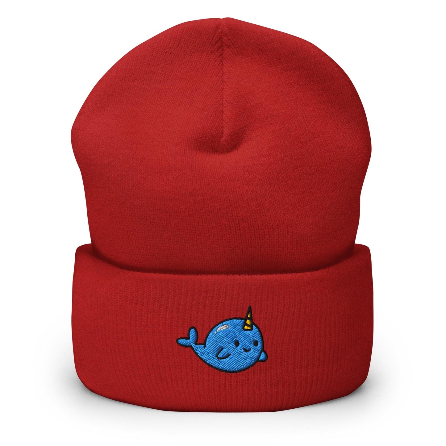 Whale Beanie, Handmade Cuffed Knit Unisex Slouchy Adult Winter Hat Cap Gift, Kawaii