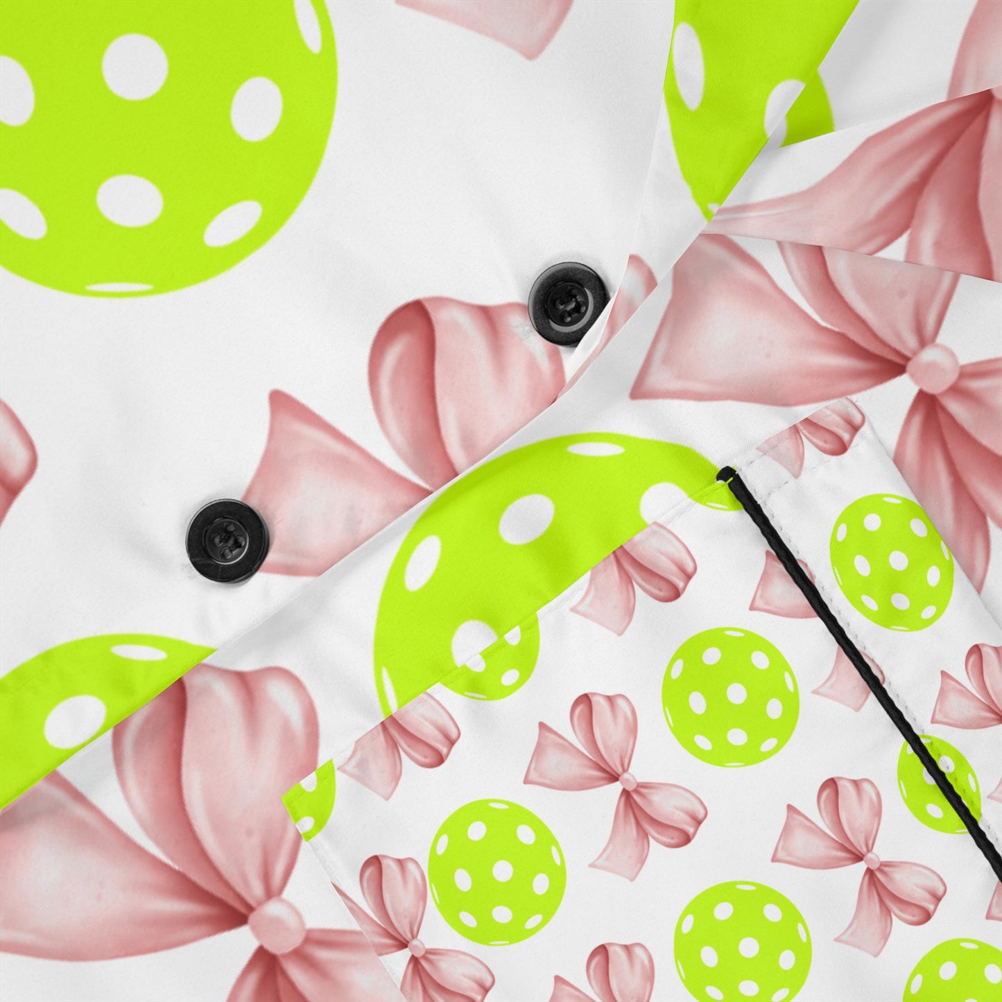 Satin Pajamas with Croquet Ribbon and Pickleballs - Women's Sleepwear Set, Luxury Nightwear, Elegant Loungewear, Stylish PJ Set, Soft Satin