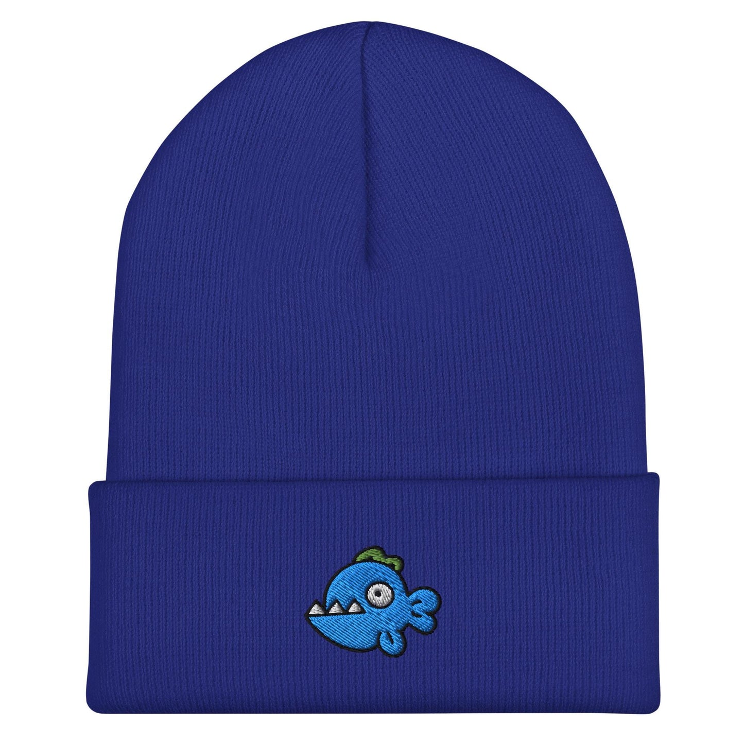 Fish Beanie, Handmade Cuffed Knit Unisex Slouchy Adult Winter Hat Cap Gift, Kawaii