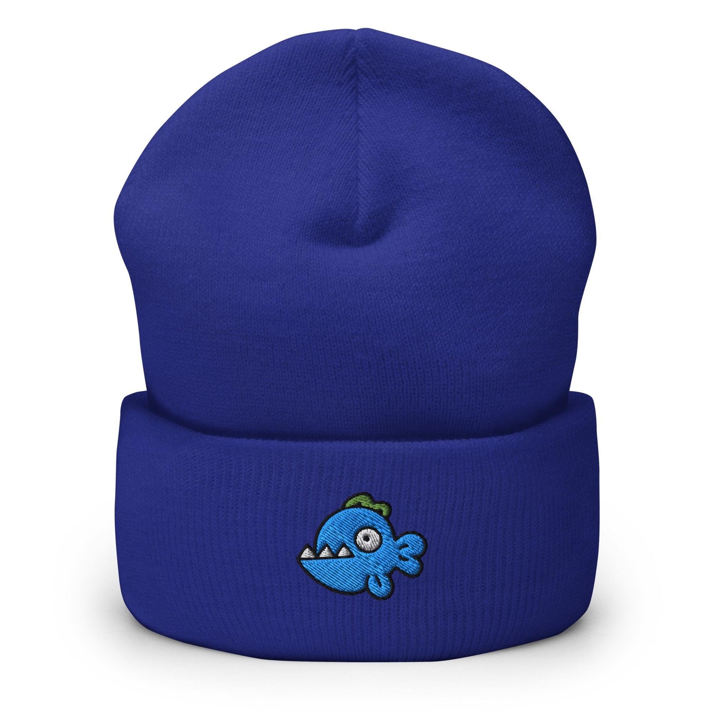 Fish Beanie, Handmade Cuffed Knit Unisex Slouchy Adult Winter Hat Cap Gift, Kawaii
