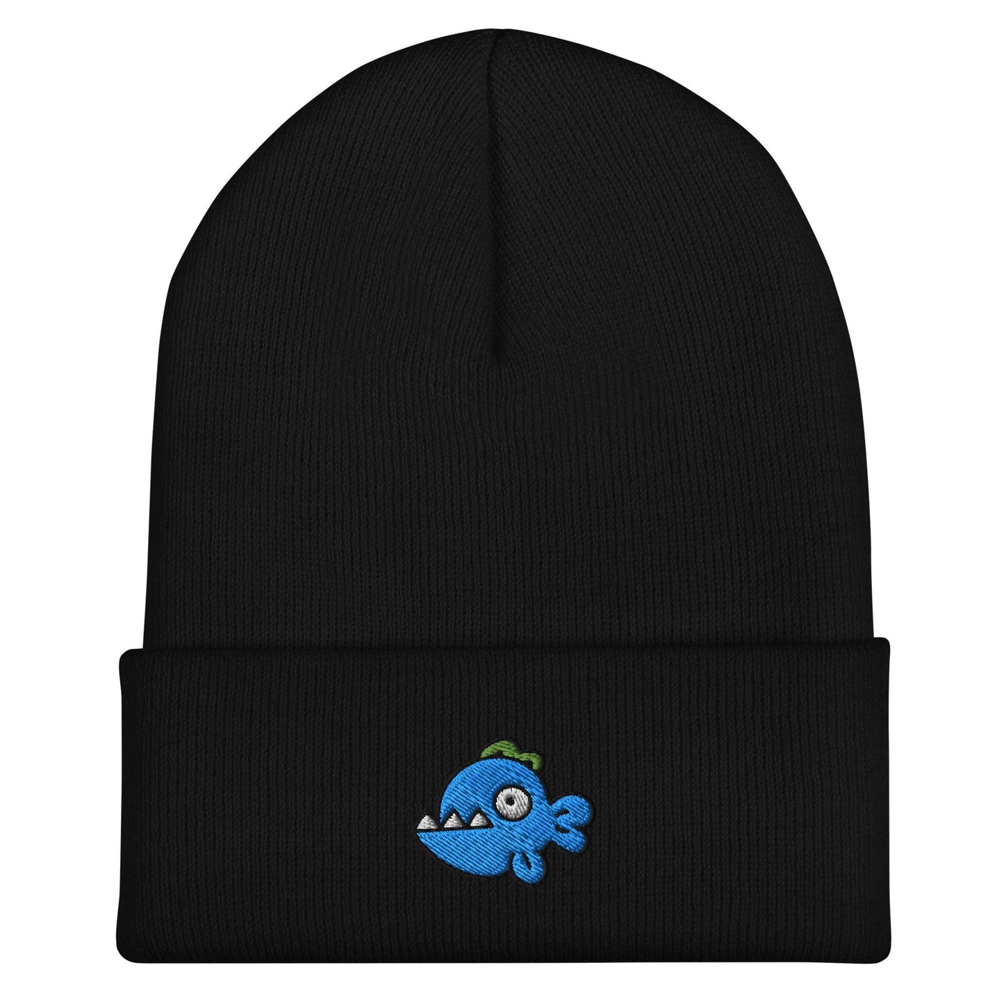 Fish Beanie, Handmade Cuffed Knit Unisex Slouchy Adult Winter Hat Cap Gift, Kawaii