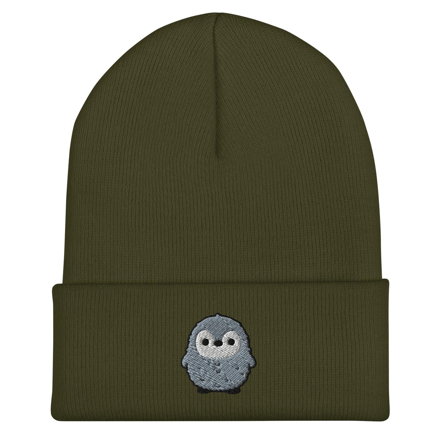 Pesto the Penguin Beanie, Handmade Cuffed Knit Unisex Slouchy Adult Winter Hat Cap Gift, Kawaii