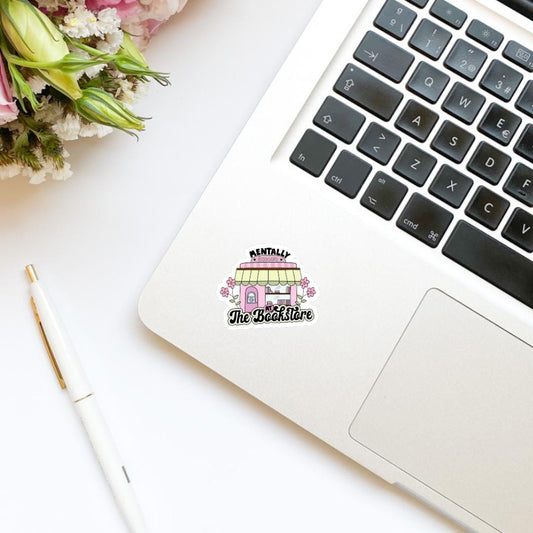 Mentally at the Bookstore Vinyl Sticker | Bookish Stickers | Bookish Gifts | Book Lover | Kindle Stickers | Laptop Sticker | Sticker Lover