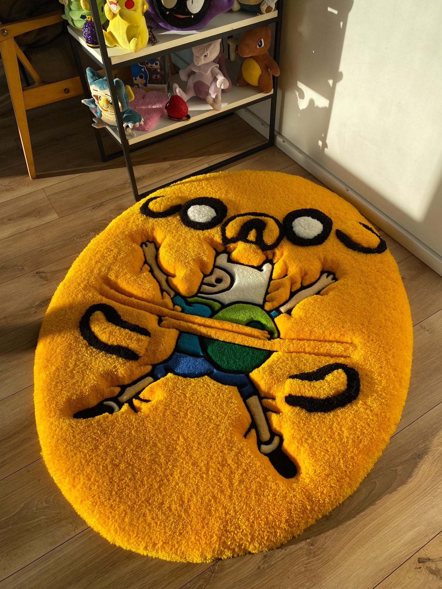 fluffy tufted custom rug, cartoon custom rug, bedroom decor,