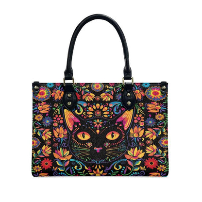Ladies PU handbag With a Mystical Cat, PU Handbag, Women's Shoulder Bag, Shoulder Bag, Ladies Work Bag, Elegant Handbag, Versatile Bag