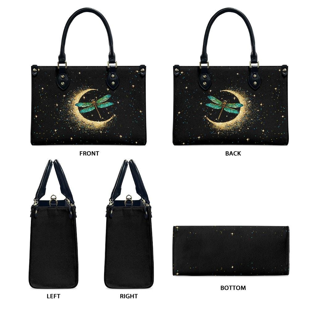 Ladies PU handbag With a Blue Dragonfly, PU Handbag, Women's Shoulder Bag, Shoulder Bag, Ladies Work Bag, Elegant Handbag, Versatile Bag