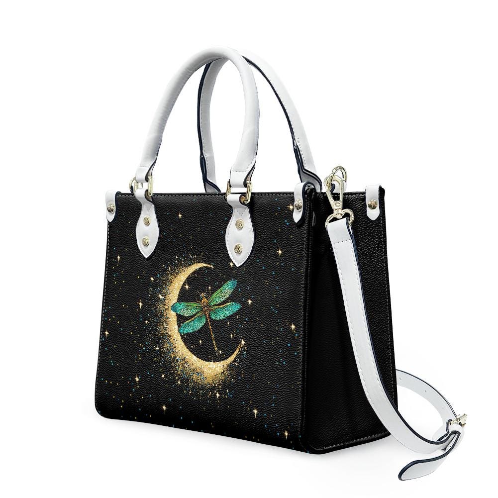 Ladies PU handbag With a Blue Dragonfly, PU Handbag, Women's Shoulder Bag, Shoulder Bag, Ladies Work Bag, Elegant Handbag, Versatile Bag