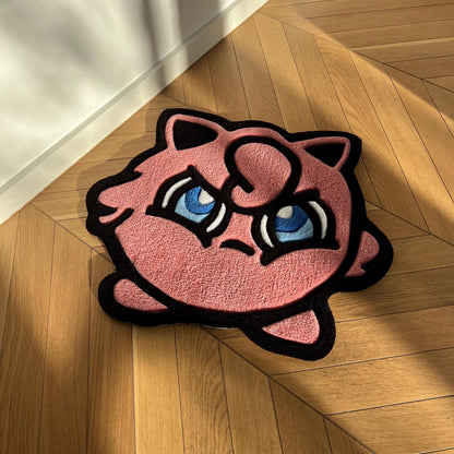 Pink Cute Handmade Tufted Rug - Perfect Gift for Kids, Friends and Cartoon Fans