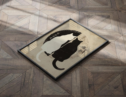 Japanese Cats lovers Poster, Japanese cats art print, Cat Lovers Gift, Japanese VIntage Wall Art, Animal wall art ptint, Gift Idea for her
