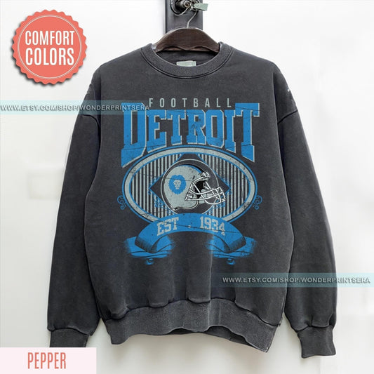 Detroit Football Vintage Style Shirt, Detroit Football Sweatshirt, Detroit Football Shirt, Detroit T-shirt, Sunday Football, Gameday Shirt