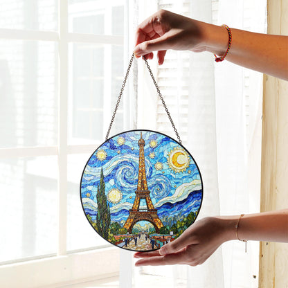 Eiffel Tower Stained Glass Suncatcher Sun Catcher Home Decor Gift for Her