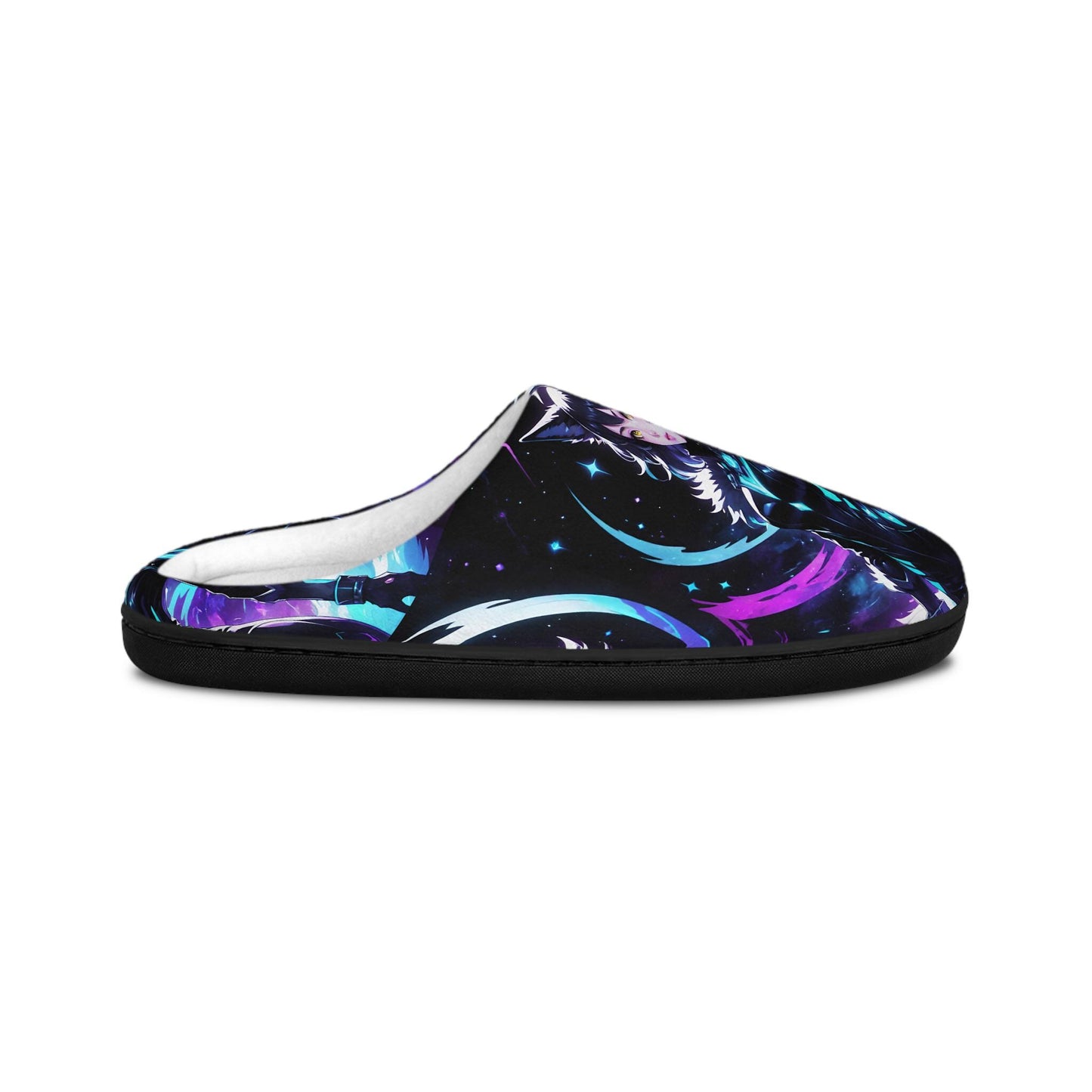 Anime Slippers, Vtuber Black Wolf Girl, Twitch Model Footwear, Indoor Slip-On Shoes