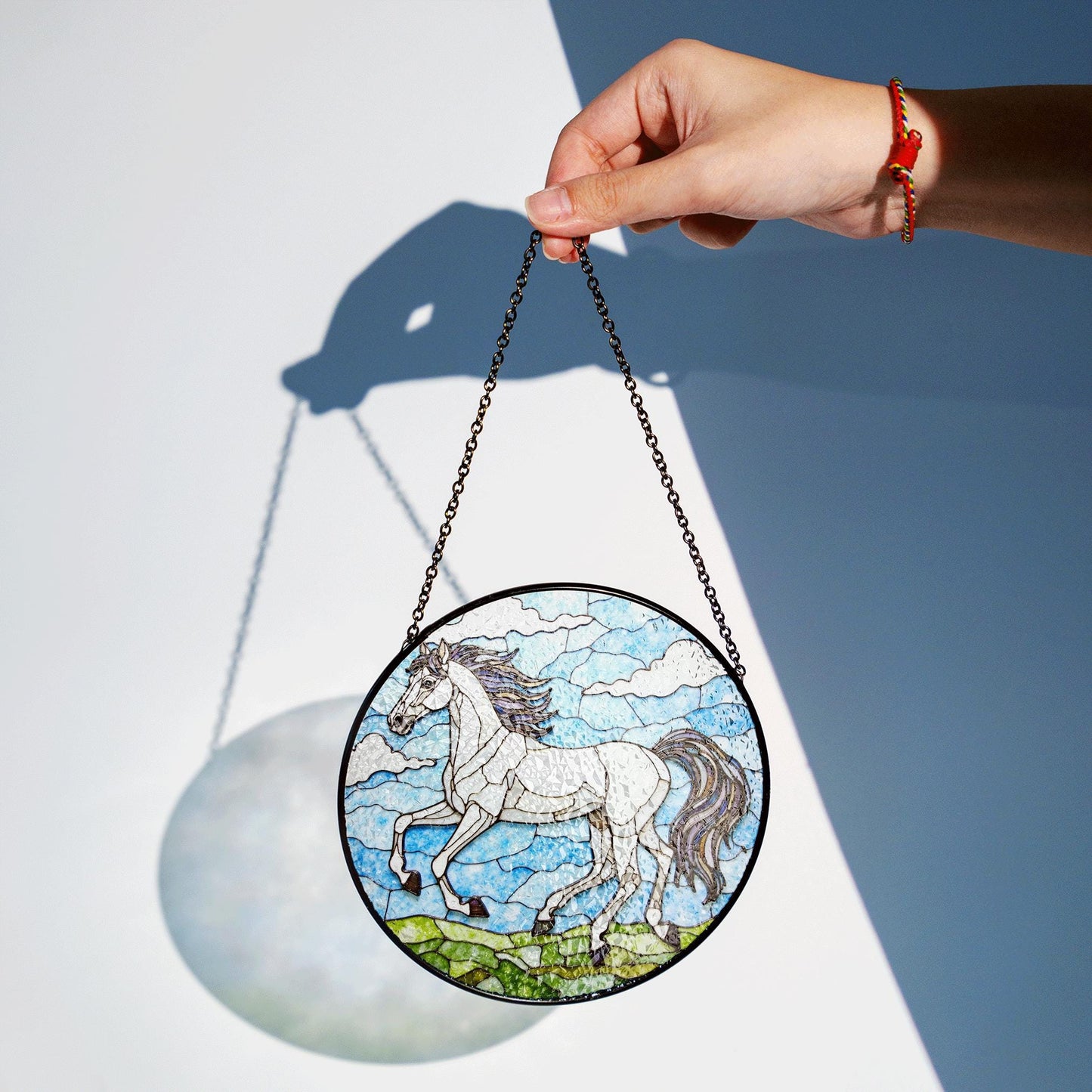 Horse Stained Glass Suncatcher Window Hanging Decoration Gift for Horse Lovers