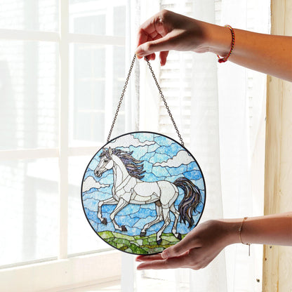 Horse Stained Glass Suncatcher Window Hanging Decoration Gift for Horse Lovers