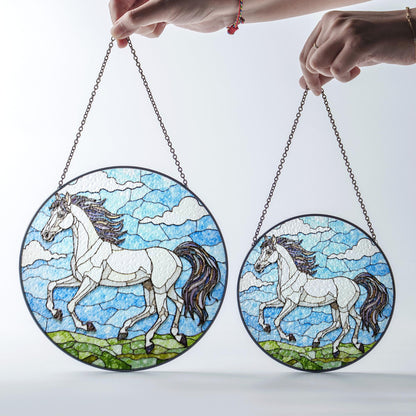 Horse Stained Glass Suncatcher Window Hanging Decoration Gift for Horse Lovers