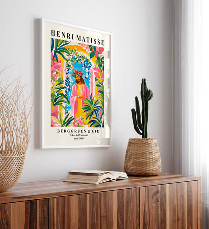 Christian art print, Jesus Christ wall art, Aesthetic religious poster, Henri Matisse print, Mid century modern art