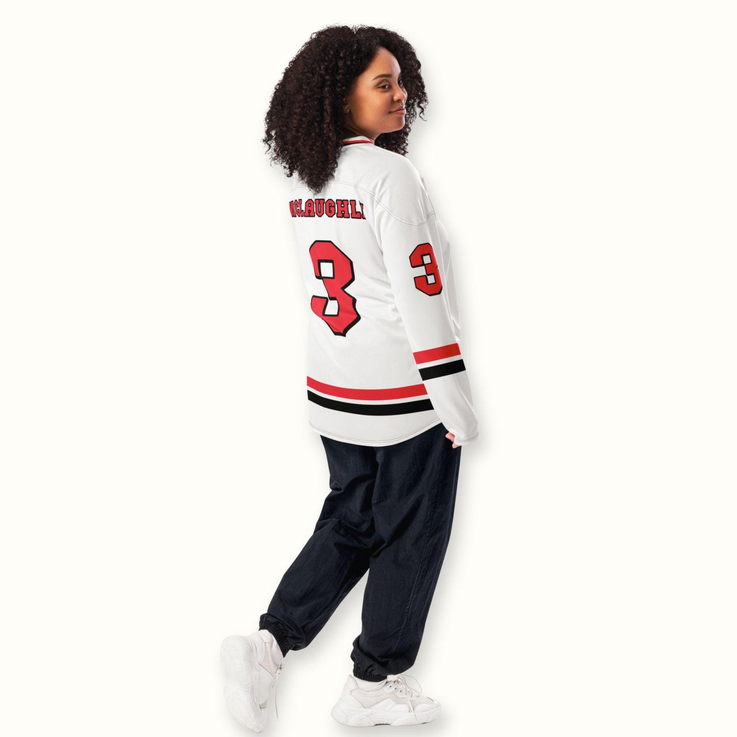 Number 3 Racing Oversize Unisex Hockey Jersey: Unisex Racing Fan Apparel