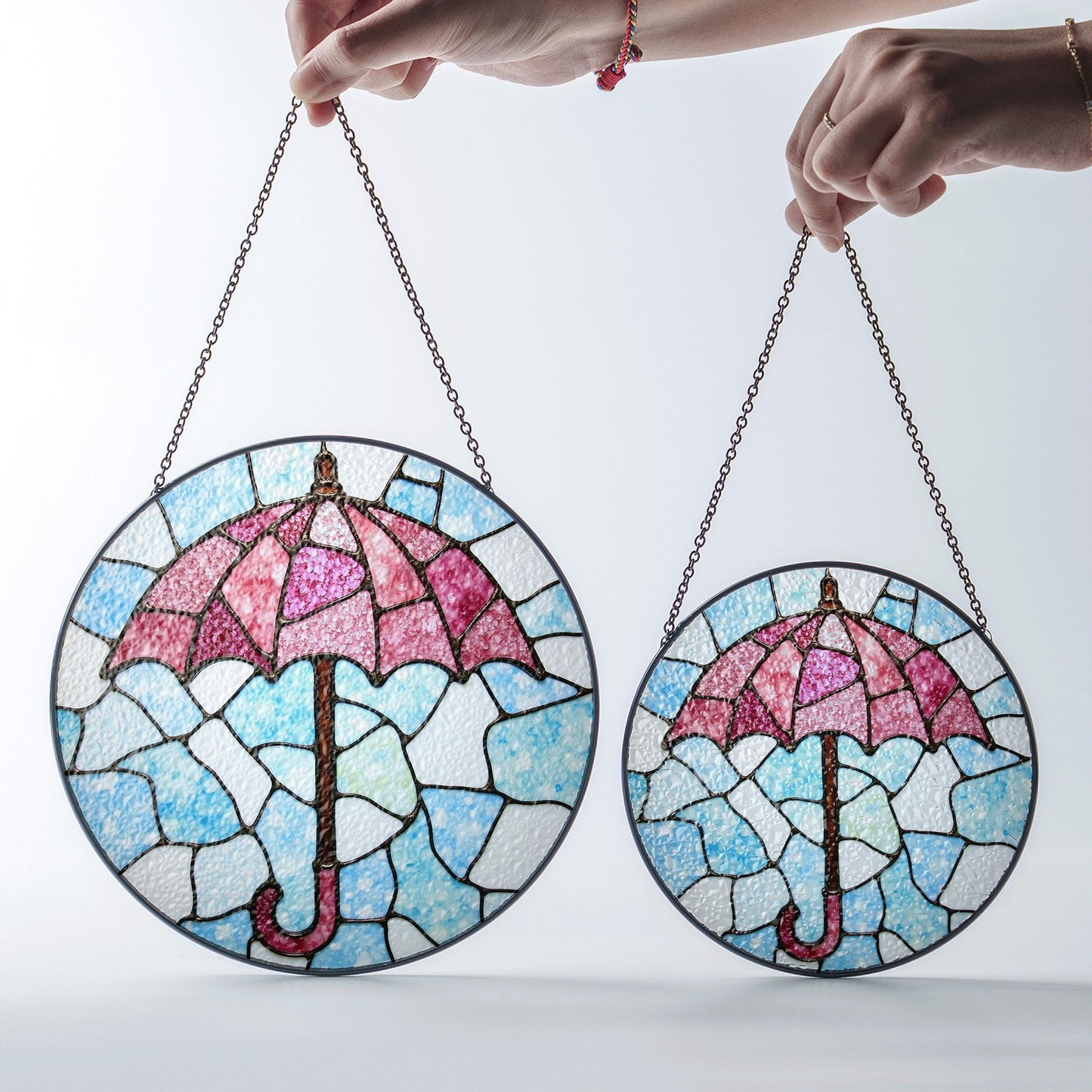 Stained Glass Umbrella Suncatcher Window Hanging Gift for Mom Friend