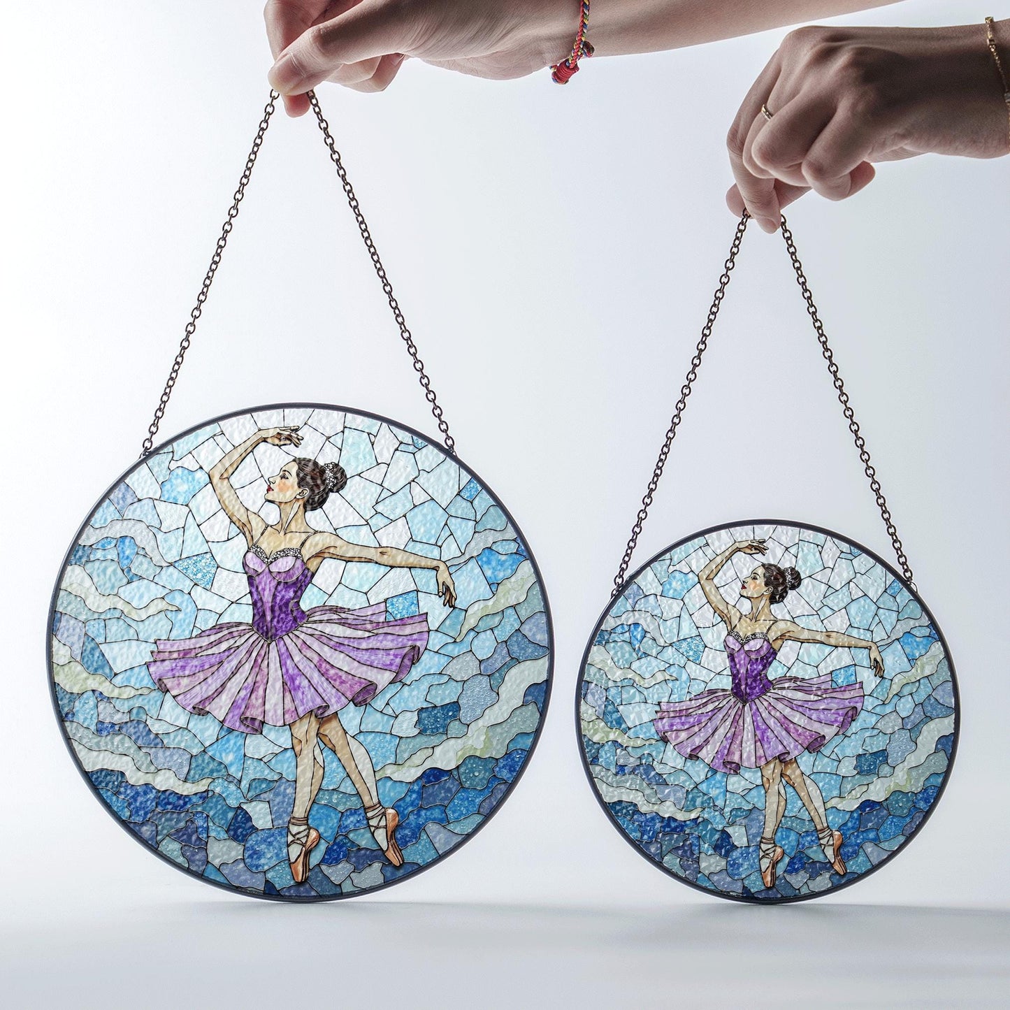 Ballet Dancer Suncatcher Stained Glass Window Decor Gift for Dancers