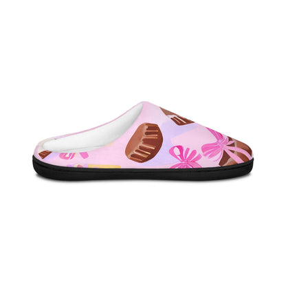 Women's Slipper Gifte SoftPink Women's Indoor Slippers Gold & Brown Gift Boxes Pink Bows Chocolates Comfy House Shoes Slip-On Cozy Slides