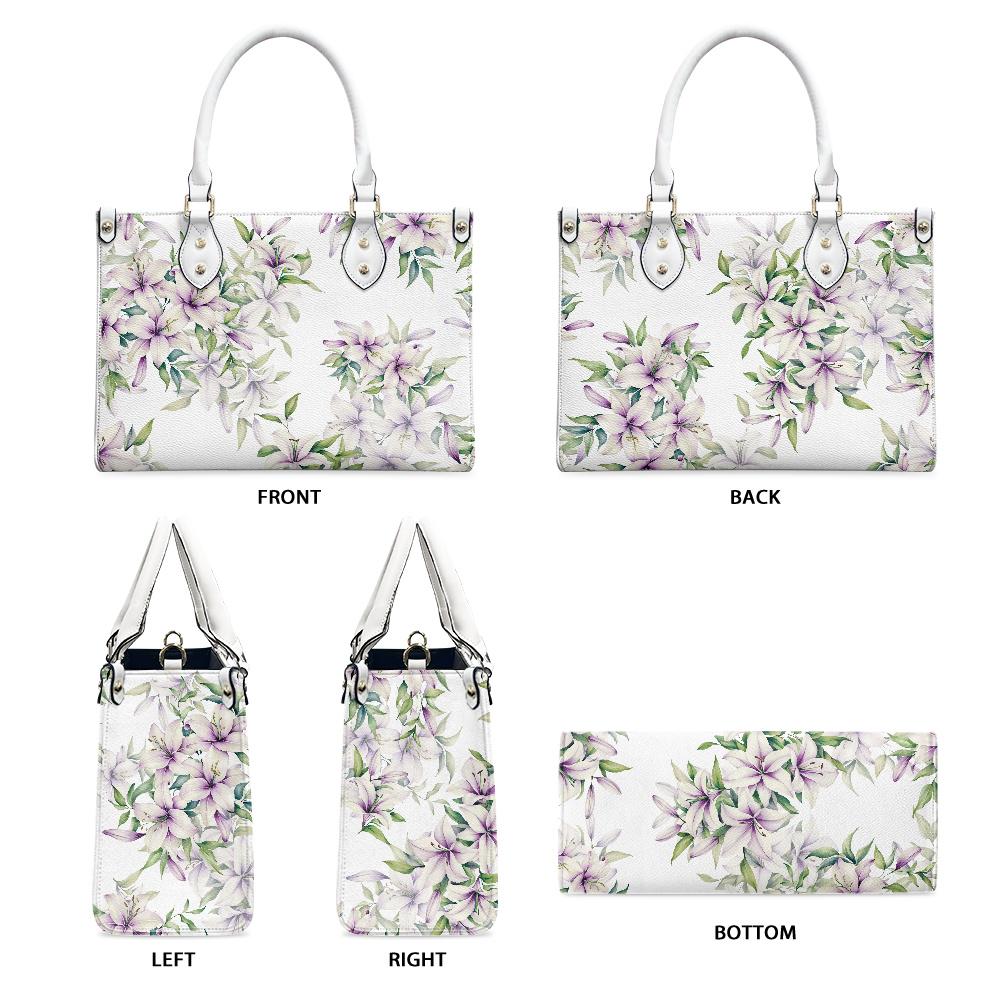 Ladies PU handbag With Floral Design, Floral Handbag, Women's Shoulder Bag, Shoulder Bag, Ladies Work Bag, Elegant Handbag, Versatile Bag