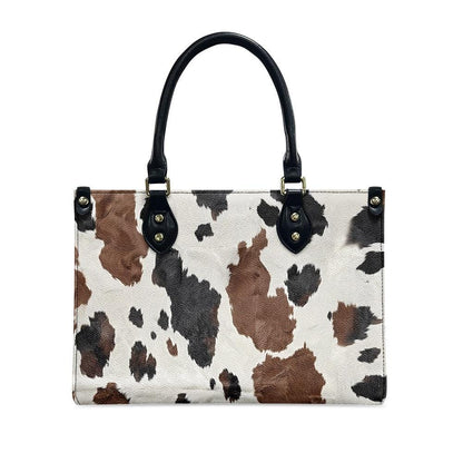 Ladies PU handbag With Cowhide Print, PU Handbag, Women's Shoulder Bag, Shoulder Bag, Ladies Work Bag, Elegant Handbag, Versatile Bag