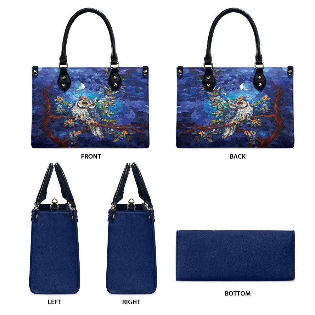 Ladies PU handbag With Owl on a tree, Women's Shoulder Bag, Everyday handbag, Ladies Work Bag, Elegant Handbag, Versatile Bag