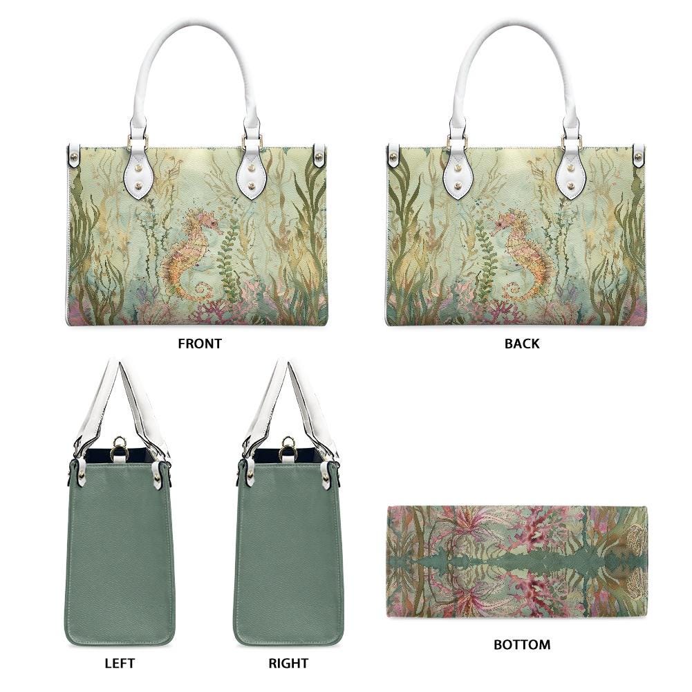 Ladies PU handbag With a Beautiful Seahorse, Women's Shoulder Bag, Everyday handbag, Ladies Work Bag, Elegant Handbag, Versatile Bag