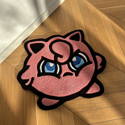Pink Cute Handmade Tufted Rug - Perfect Gift for Kids, Friends and Cartoon Fans