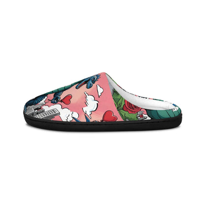 Godzilla Indoor Slippers, Cupid Godzilla Shoes, Romantic Anniversary Gift for Him, Valentines Gifts, Godzilla Art