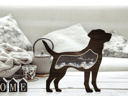 Personalized Black Dog Hair Memorial Box, Wooden Pet Fur Keepsake Pet Loss Gift, Dog Cat Hair Memorial, Dog Memorial Gift, Cat Keepsake Gift