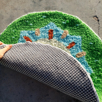 KiwiTufted Rug,Hand Tufted Fruit Rug,Custom Rug,Handmade Rug,Kitchen Rug,Area Rug,Home Decor,Living Room Rug,Cool Rug,Modern Rug,Green Rug