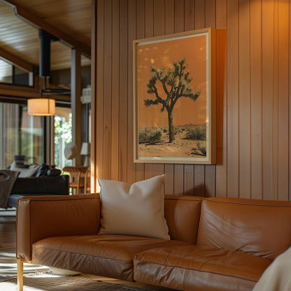 Vintage Joshua Tree Print, The Sonoran Desert Print Retro Outdoors Poster, Arizona Cabin Cottage Wall Art, Botanical Yucca Desert