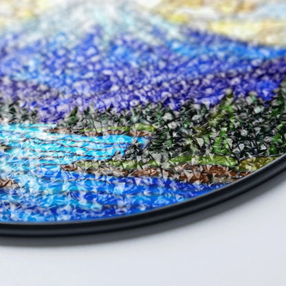 Mountain Stained Glass Suncatcher Beautiful Nature Art Sun Catcher for Gift Lovers Home Decor