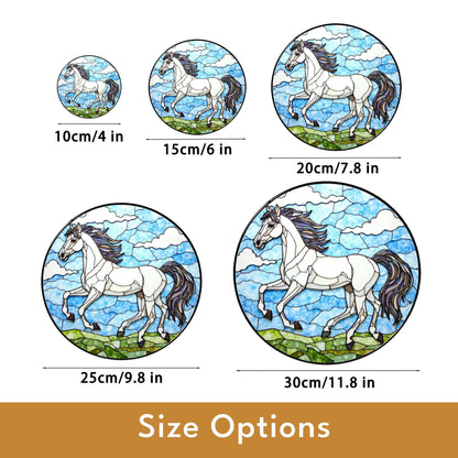 Horse Stained Glass Suncatcher Window Hanging Decoration Gift for Horse Lovers