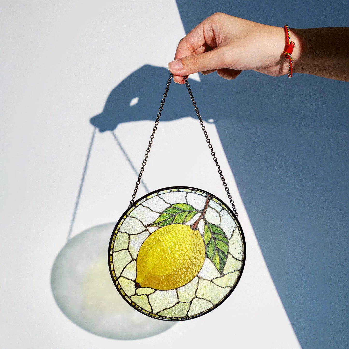 Lemon Stained Glass Suncatcher Window Decor Gift for Mom Friend