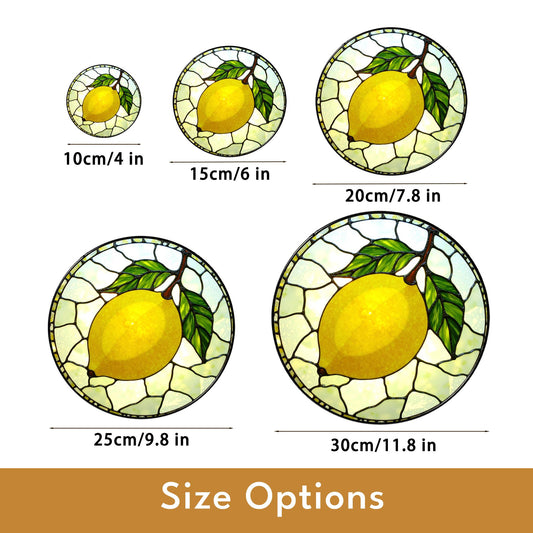 Lemon Stained Glass Suncatcher Window Decor Gift for Mom Friend