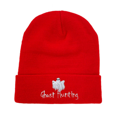 Ghost hunting Embroidered Beanie Halloween Winter Hat